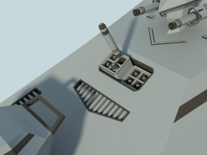 futuristic military stealth ship 3D Model