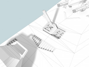 futuristic military stealth ship 3D Model