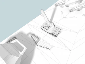 futuristic military stealth ship 3D Model