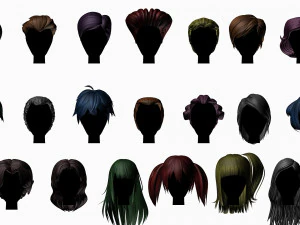 3d 风格化头发工厂 3D 模型