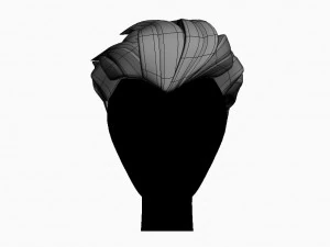 3d stylized hair factory 3D Model