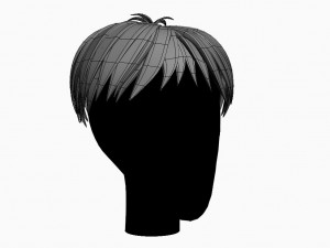 3d stylized hair factory Modèle 3D