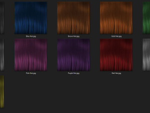 3d stylized hair factory Modèle 3D
