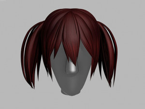 3d stylized hair factory Modèle 3D