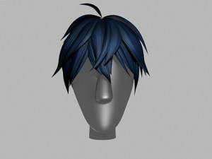 3d stylized hair factory Modèle 3D