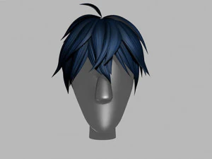 3d stylized hair factory 3D Model