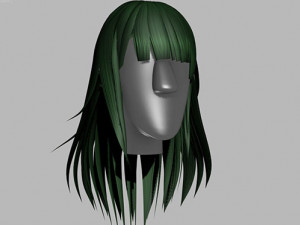 3d stylized hair factory Modèle 3D