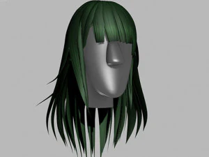 3d stylized hair factory 3D Model