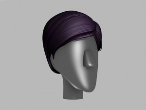 3d stylized hair factory Modèle 3D