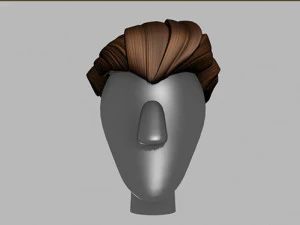 3d stylized hair factory 3D Model