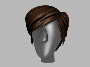 3d stylized hair factory Modèle 3D