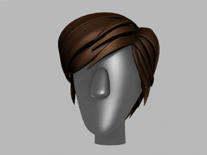 3d stylized hair factory 3D Model