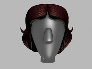 3d stylized hair factory Modèle 3D