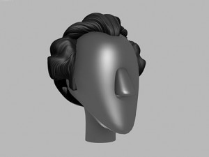 3d stylized hair factory Modèle 3D