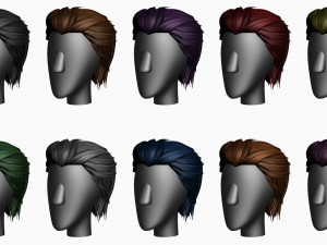 stylized hair factory v2 3D Model