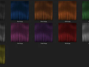 stylized hair factory v2 3D Model