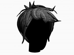stylized hair factory v2 3D Model