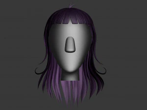 stylized hair factory v2 3D Model