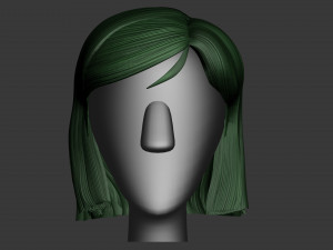 stylized hair factory v2 3D Model