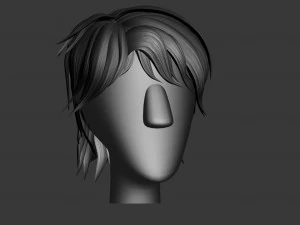stylized hair factory v2 3D Model