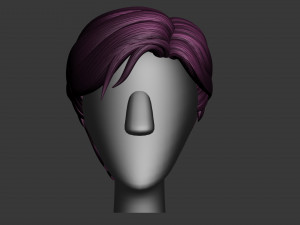 stylized hair factory v2 3D Model