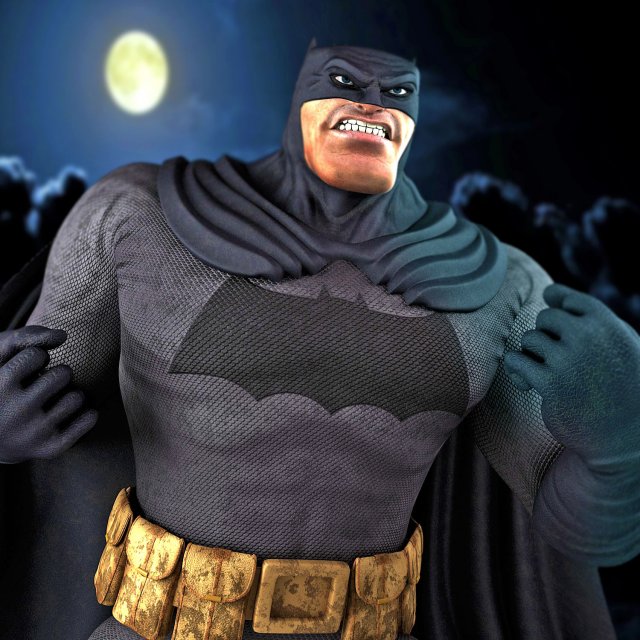 batman - the dark knight returns 3D Model .c4d .max .obj .3ds .fbx .stl .blend 