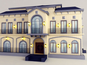 two houses 3D 모델