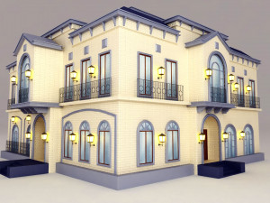 two houses 3D 모델