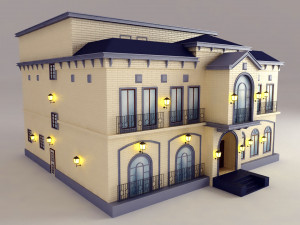 two houses 3D 모델