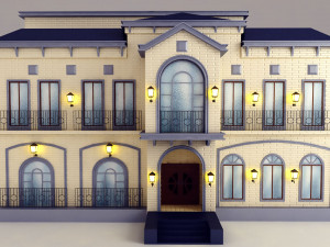 two houses 3D 모델