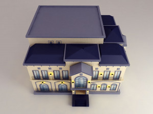 two houses 3D 모델