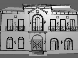 two houses 3D 모델
