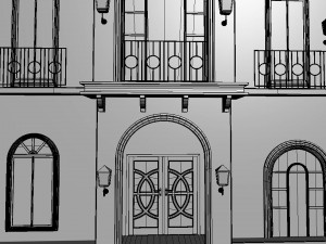 two houses 3D 모델