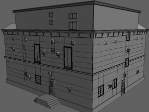 two houses 3D 모델