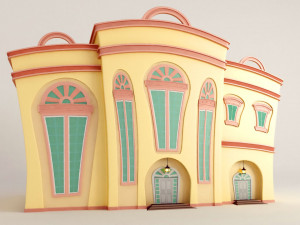 two houses 3D 모델