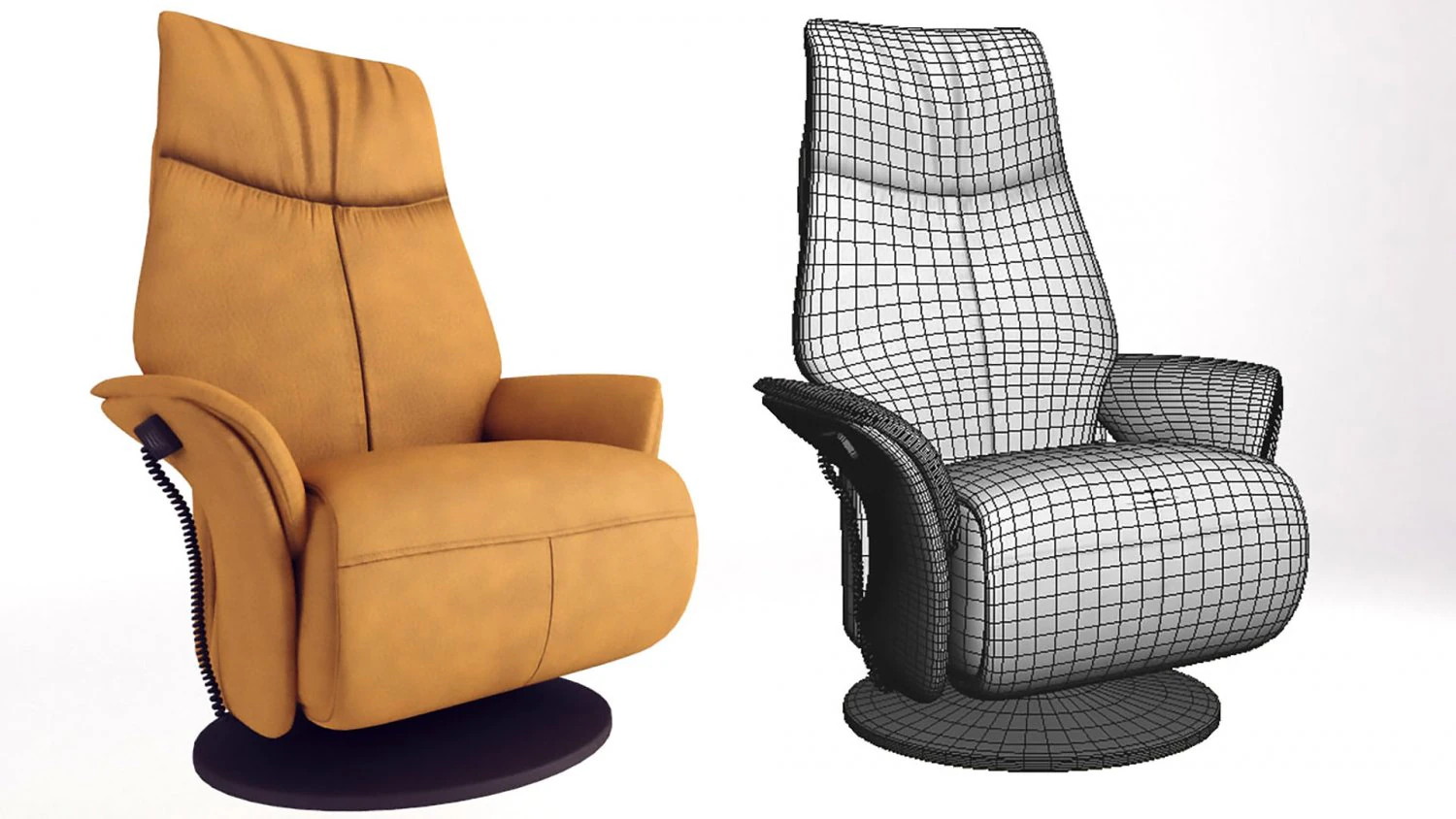 lazy boy chair 3D Model .c4d .max .obj .3ds .fbx .stl .blend
