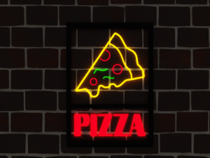 neon food signs pack Modèle 3D