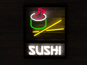 neon food signs pack Modèle 3D