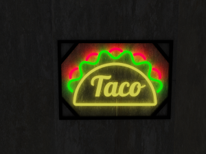 neon food signs pack Modèle 3D