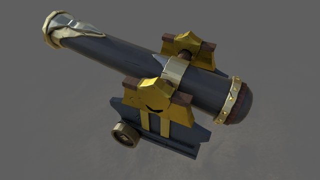 ship cannon sea of thieves edition Modelo 3D .c4d .max .obj .3ds .fbx .stl .blend 