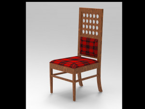 wooden dinning table set 3D Model
