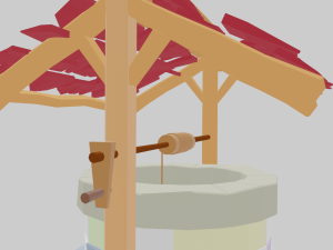 low poly well 3D Model