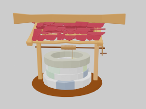 low poly well 3D Model
