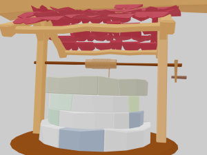 low poly well 3D Model