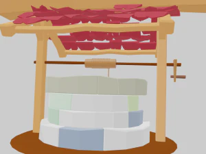 low poly well 3D Model