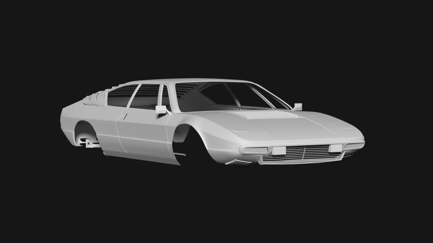 lamborghin urraco p300 3D Model .c4d .max .obj .3ds .fbx .stl .blend 