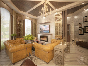 country style living design 3D Модель