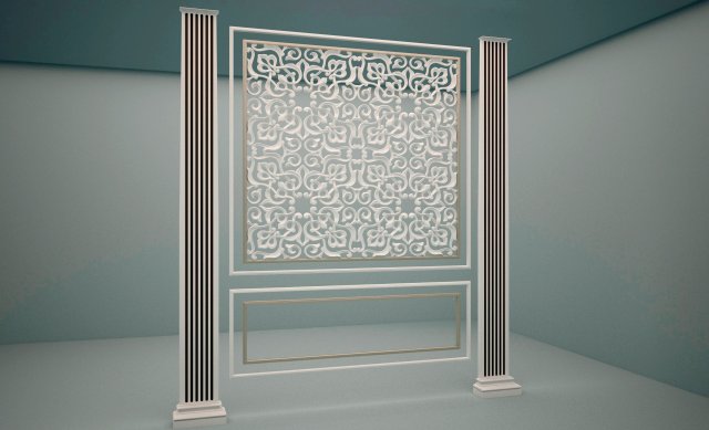 gyps molding wall 3Dモデル .c4d .max .obj .3ds .fbx .stl .blend 