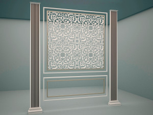 gyps molding wall 3D 모델
