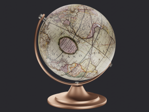 vintage globe Modelo 3D
